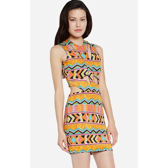 Lovers Friends Got A Body Scuba Neoprene Cutout Mini Dress S Small Bodycon - Picture 1 of 13